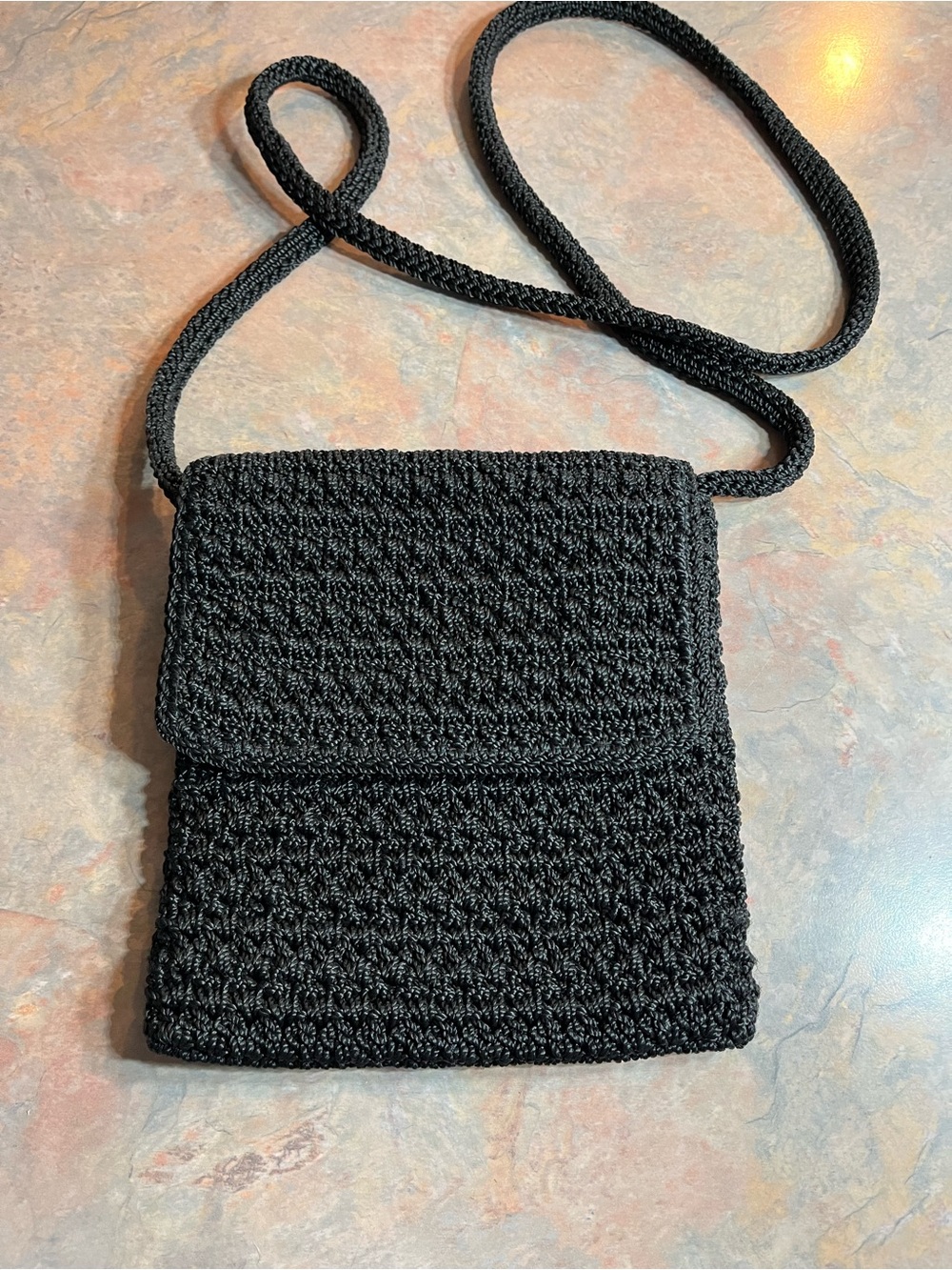 The Sak Black Woven Small Crossbody Bag